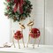 Set of 2 Christmas Metal Bells Reindeer Table Décor or Floor Décor